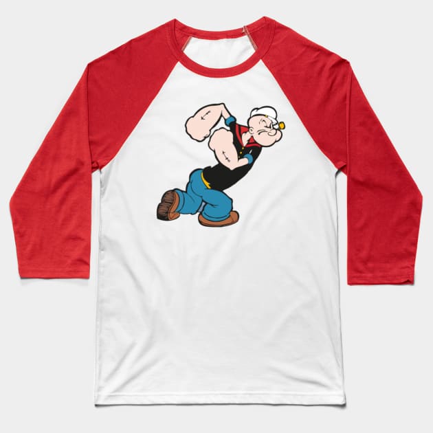 popeye Baseball T-Shirt by randycathryn